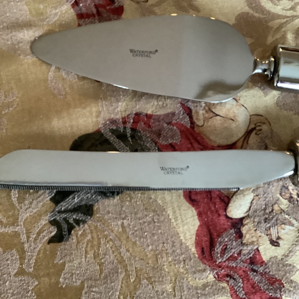 WATERFORD CRYSTAL KNIFE AND CAKE SERVER,never used,excellent  condition, - Picture 3 of 4